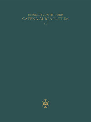 cover image of Catena aurea entium, Buch VII